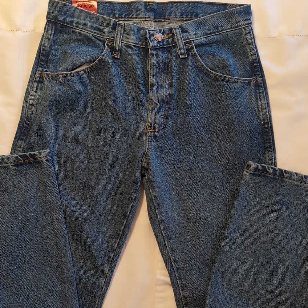 NWT Men's Rustler Denim Blue Jeans